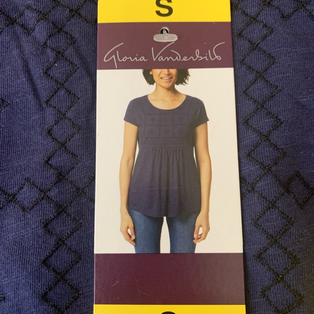 Gloria Vanderbilt, Women’s Top, Dark Blue, Small